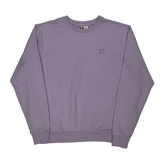 Fila Sweatshirt - Large Purple Cotton