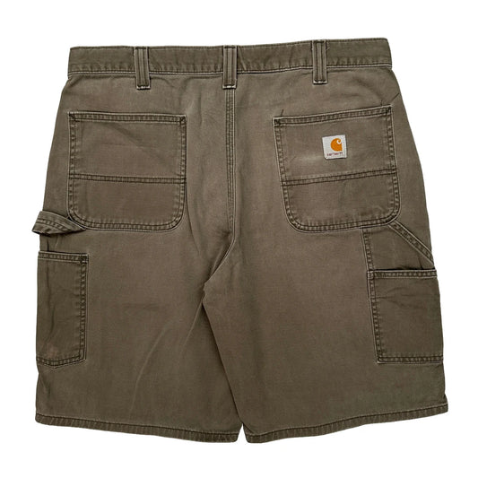 Carhartt Cargo Carpenter Shorts - 36W 10L Brown Cotton