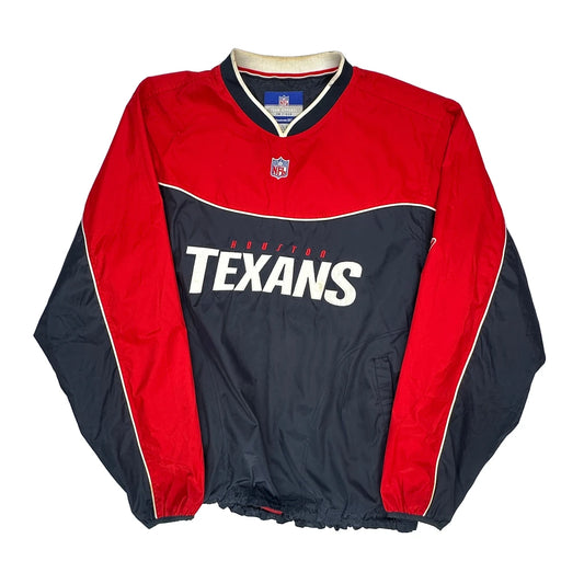 Houston Texans Reebok Football Windbreaker - Large Navy Polyester