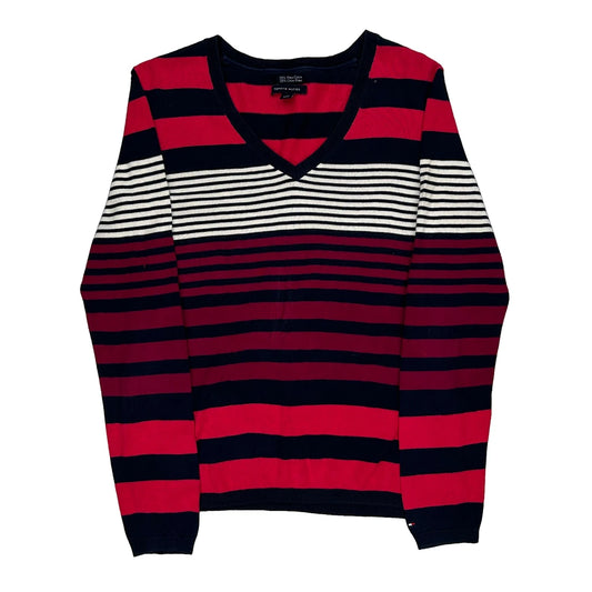 Tommy Hilfiger Striped Jumper - Medium Navy Cotton