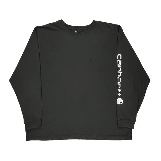 Carhartt Long Sleeve T-Shirt - 2XL Black Cotton