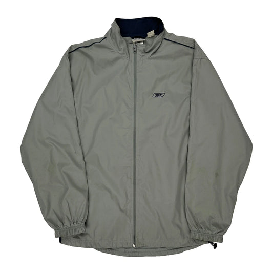 Reebok Windbreaker - Large Grey Polyester