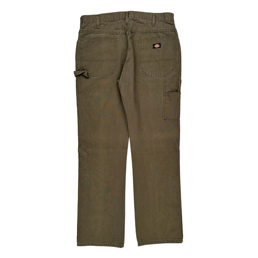 Dickies Carpenter Trousers - 36W 34L Khaki Cotton