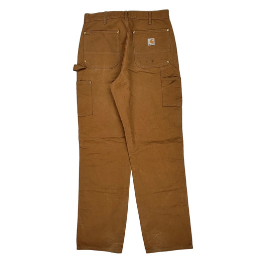 Carhartt Double Knee Carpenter Trousers - 32W 34L Brown Cotton
