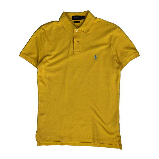 Polo By Ralph Lauren Slim Fit Polo Shirt - Small Yellow Cotton