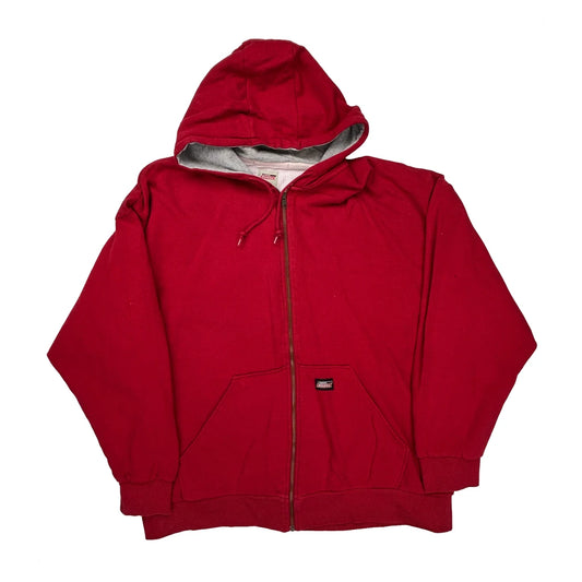 Dickies Hoodie - 2XL Red Cotton Blend