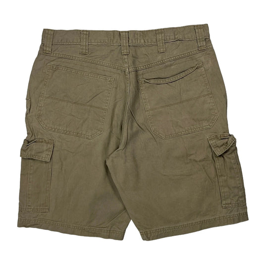 Wrangler Cargo Shorts - 32W 9L Khaki Cotton