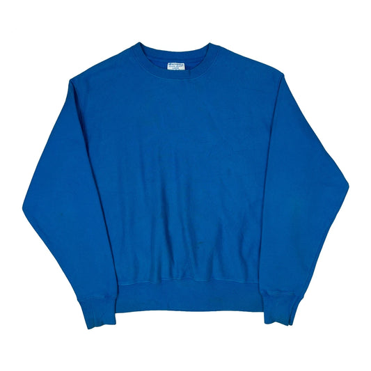 Reverse Weave Champion Sweatshirt - Large Blue Cotton