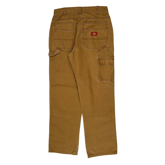 Dickies Double Knee Carpenter Trousers - 30W 30L Brown Cotton
