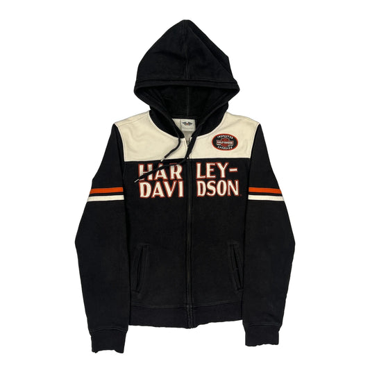 Motorcycles Harley Davidson Graphic Hoodie - Large Cream Cotton