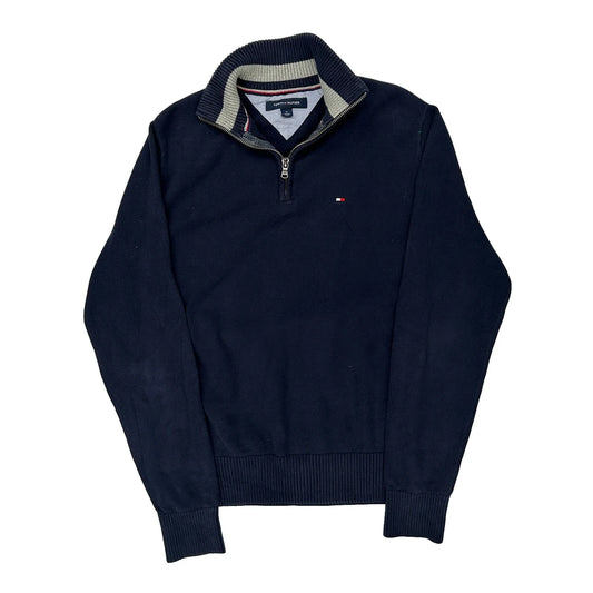 Tommy Hilfiger 1/4 Zip - Medium Navy Cotton