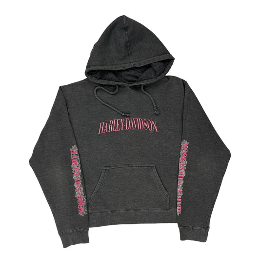 Doc'S Harley Davidson Harley Davidson Graphic Hoodie - Large Grey Cotton Blend