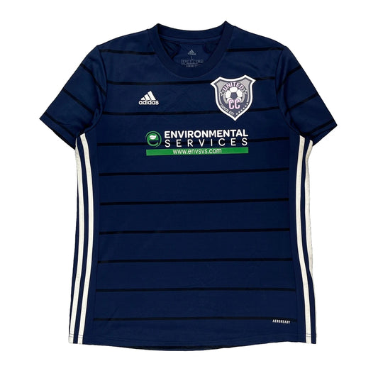 Adidas Football Shirt - Large Navy Polyester