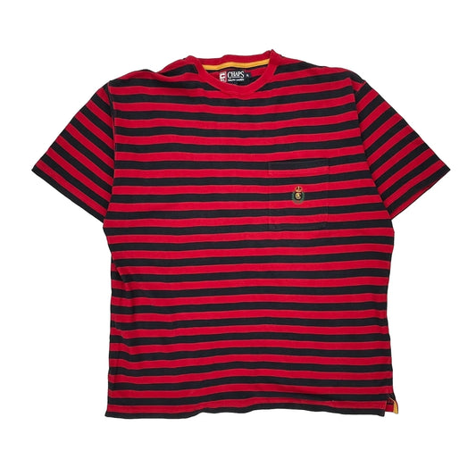 Chaps Ralph Lauren Striped T-Shirt - XL Black Cotton