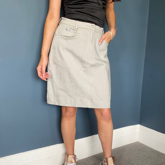 Vintage cream Conte Of Florence Skirt - womens 27" waist