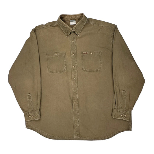 Carhartt Shirt - 4XL Khaki Cotton