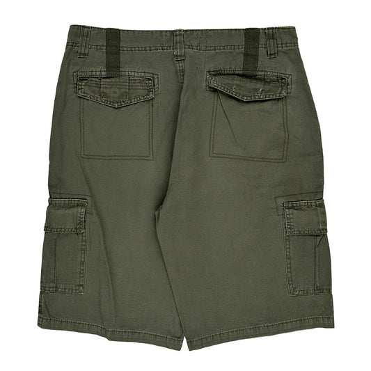 Urban Supply Cargo Shorts - 34W 11L Khaki Cotton