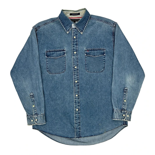 Tommy Hilfiger Denim Shirt - Large Blue Cotton