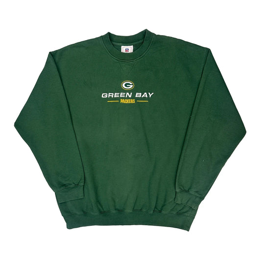 Vintage Green Bay Packers Nfl Sweatshirt - 2XL Green Cotton