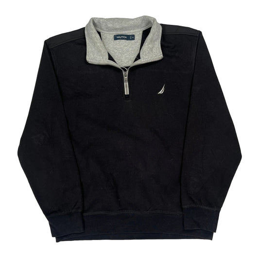 Nautica Collared 1/4 Zip - XL Black Cotton