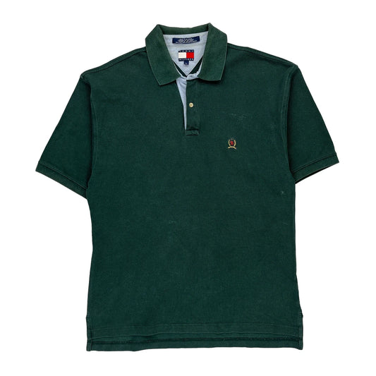 Tommy Hilfiger Polo Shirt - Large Green Cotton