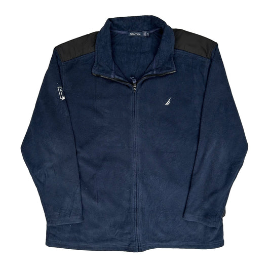 Vintage Nautica Fleece Jacket - XL Navy Polyester