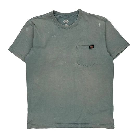 Dickies T-Shirt - Large Green Cotton