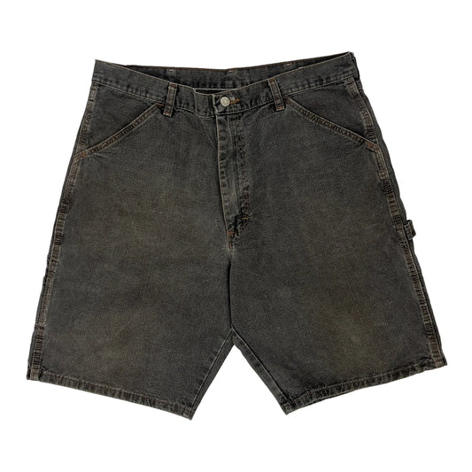 Wrangler Carpenter Shorts - 33W 10L Grey Cotton