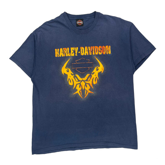Harley Davidson T-Shirt - XL Blue Cotton