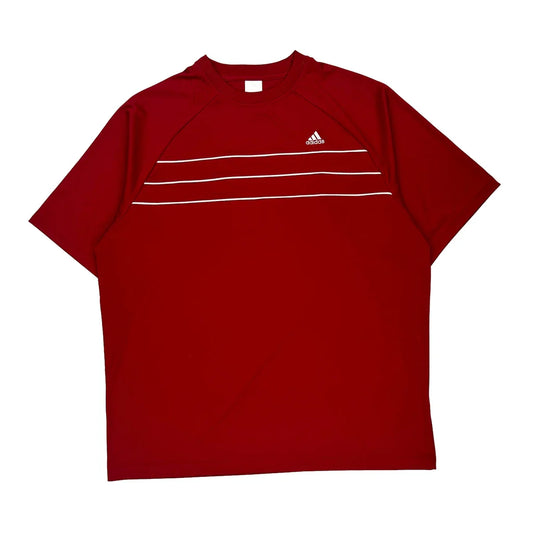 Adidas Football Shirt - XL Red Polyester