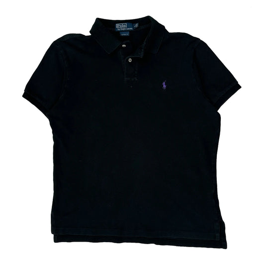 Vintage Polo By Ralph Lauren Polo Shirt - Large Black Cotton