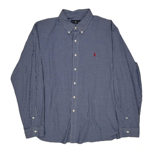 Ralph Lauren Checked Shirt - 2XL Blue Cotton