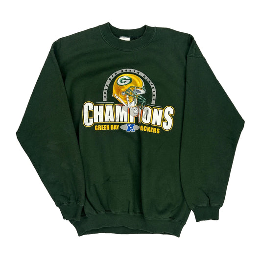 Green Bay Packers Gildan Nfl Sweatshirt - Medium Green Cotton Blend