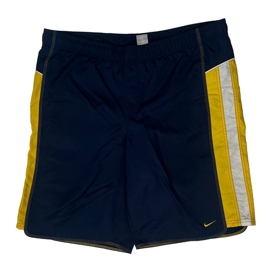 Nike Striped Sport Shorts - Large Navy Polyester