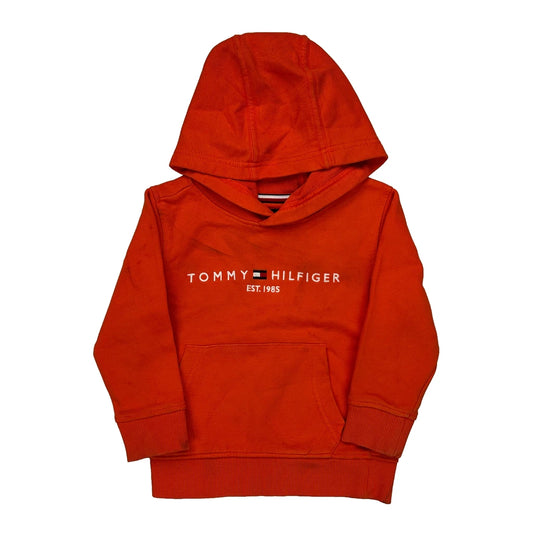 Age 2-3 Tommy Hilfiger Hoodie - 2XS Orange Cotton