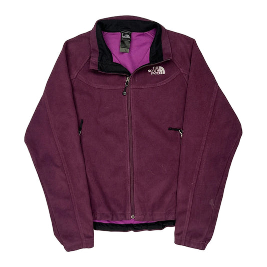 Vintage The North Face Fleece Jacket - Large Burgundy Polyester