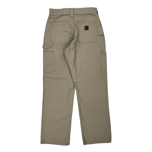 Carhartt Carpenter Trousers - 28W 30L Beige Cotton