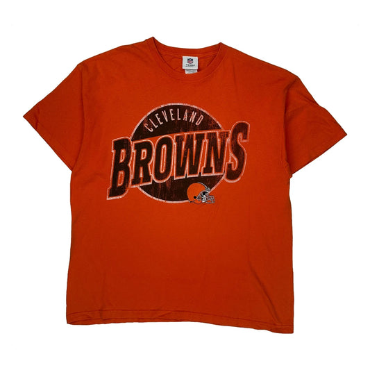 Cleveland Browns Nfl T-Shirt - XL Orange Cotton