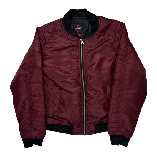 Southpole Bomber Jacket - 2XL Burgundy Polyester
