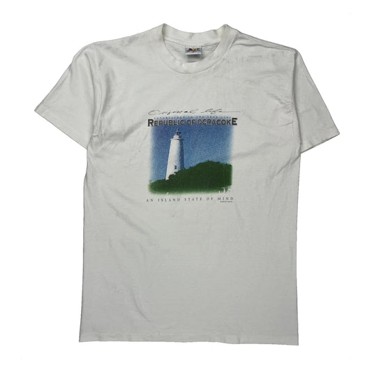 Republic Of Ocracoke Chesapeake Bay Graphic T-Shirt - Large White Cotton