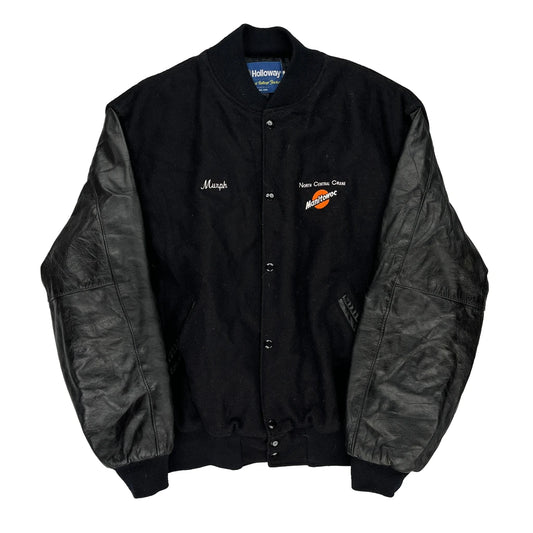 North Central Crane Manitowoc Holloway Varsity Jacket - 2XL Black Wool Blend