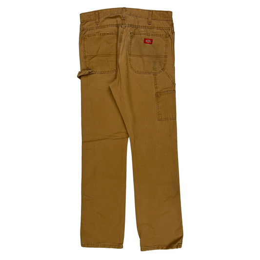Dickies Carpenter Trousers - 34W 32L Brown Cotton