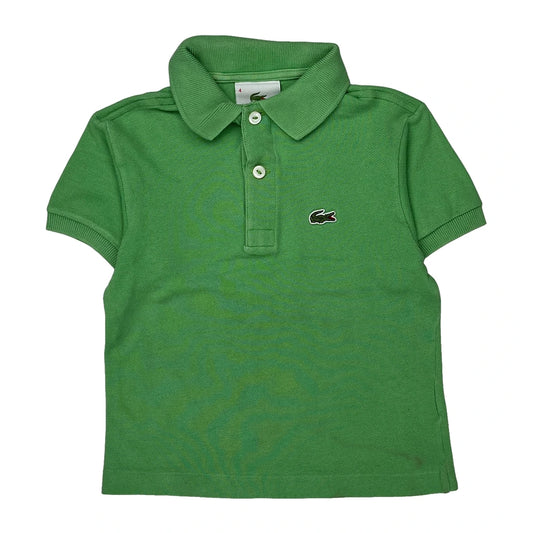 Vintage Age 4 Lacoste Polo Shirt - Small Green Cotton
