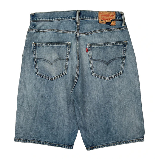 Levis Denim Shorts - 32W 10L Light Wash Cotton