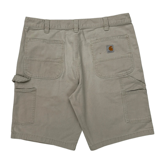 Carhartt Carpenter Shorts - 36W 11L Beige Cotton