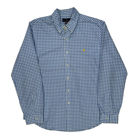 Ralph Lauren Checked Shirt - XL Blue Cotton