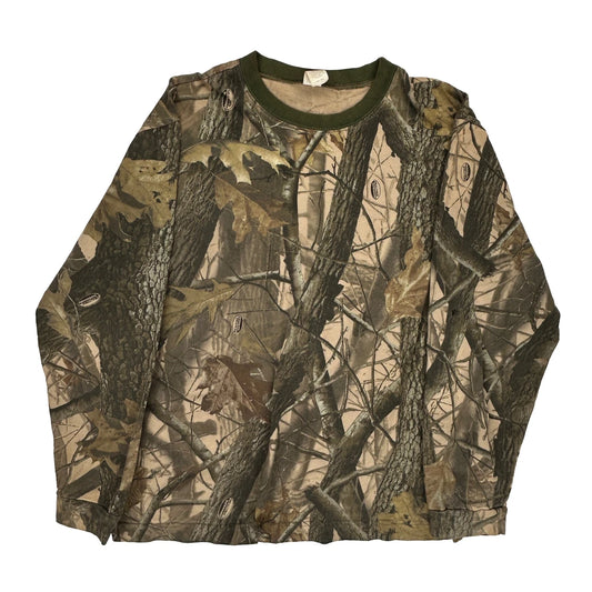 Outback Outfitters Camo Long Sleeve T-Shirt - Large Camo Cotton