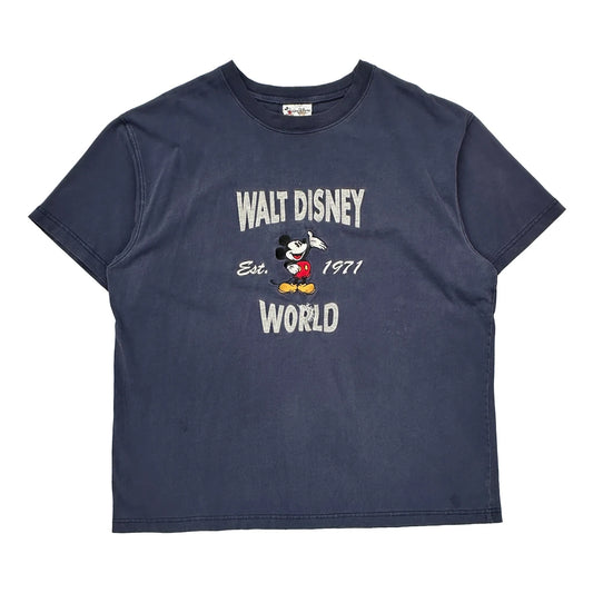 Mickey Mouse Disney T-Shirt - XL Blue Cotton
