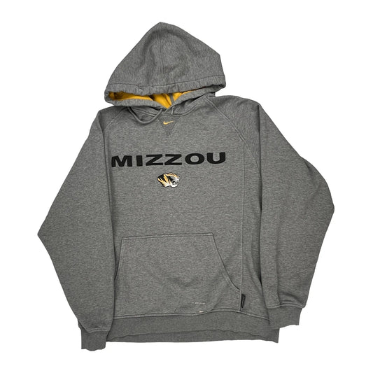 Mizzou Nike College Hoodie - Medium Grey Cotton Blend