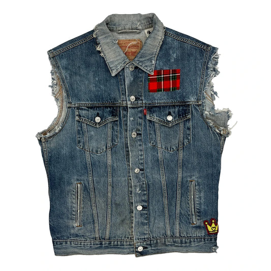 Levis Denim Gilet - Medium Blue Denim